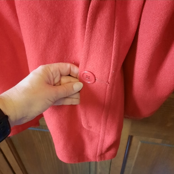 Vintage 1960s Soo wool red knit insulated full metal zipper hunting field coat - Picture 12 of 15